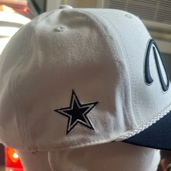 Dallas Cowboys 47 Brand Hitch Rope Hat Snapback Cap NFL White & Navy Blue - Picture 6 of 8